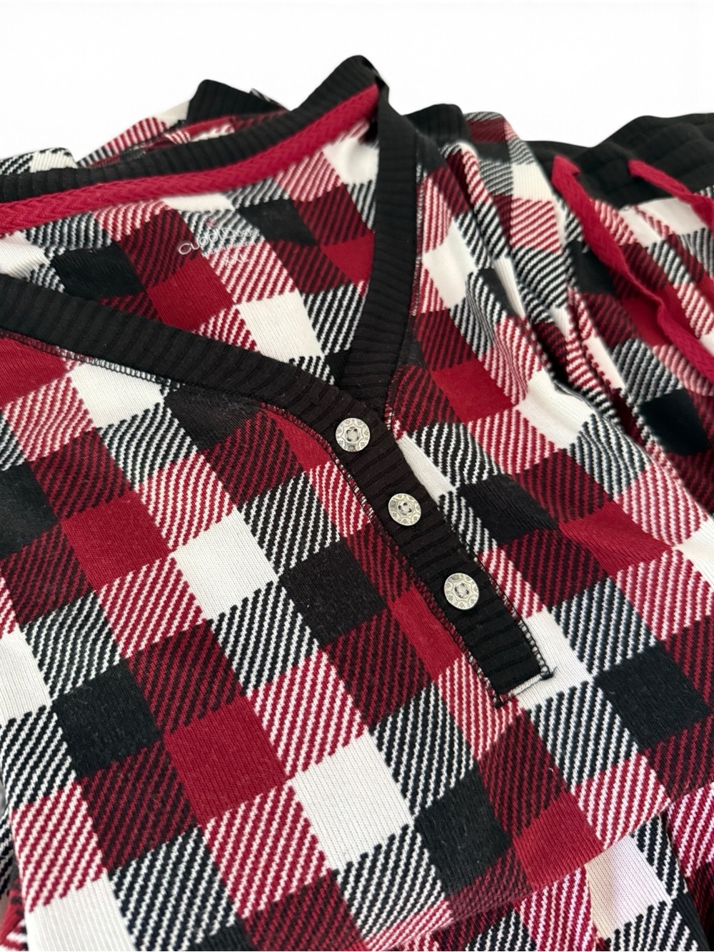 Cuddl Duds Sweater Knit Henley Plaid Pajama Set – XXL (22–24) – NWT - Picture 6 of 11